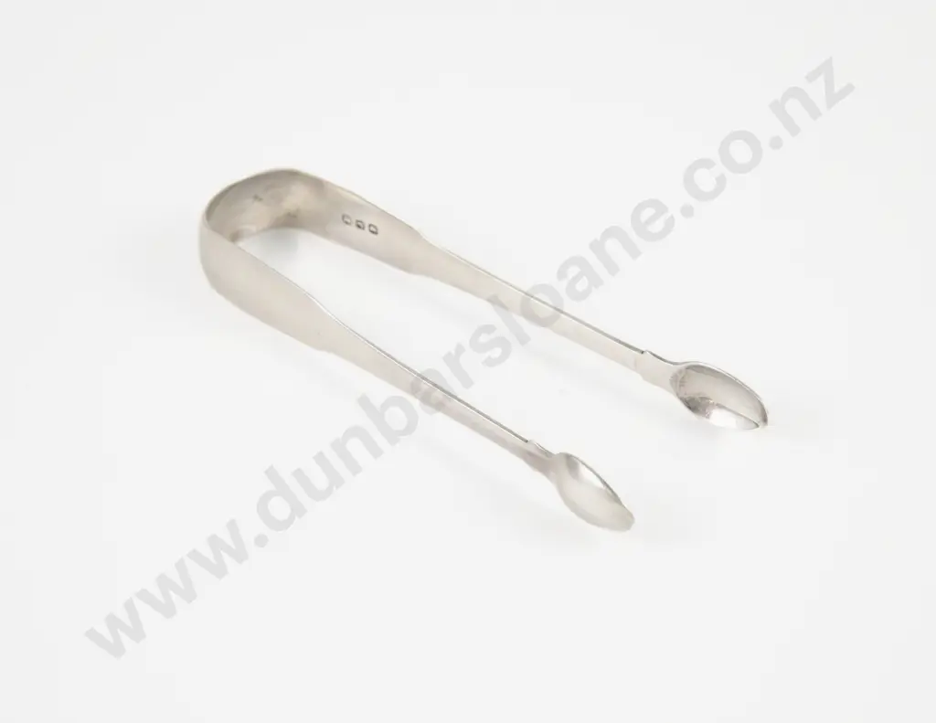 Pair Of Georgian S/S Fiddle Pattern Sugar Tongs Image 1++