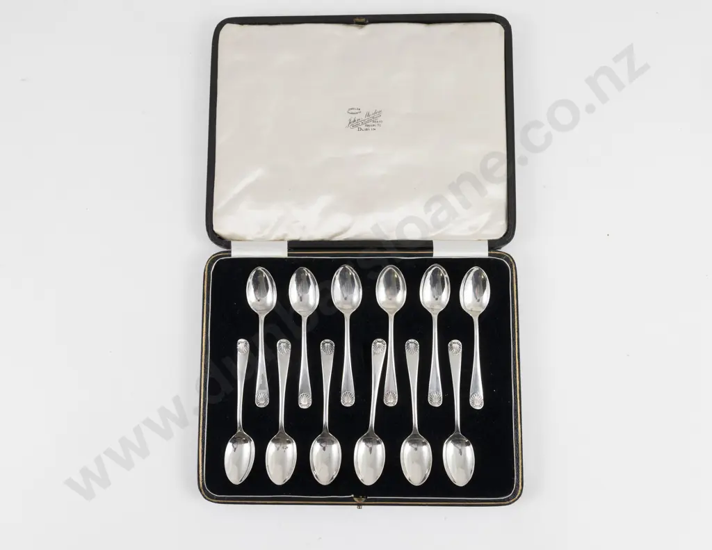 Cased Set Of 12 Geo V S/S Coffee Spoons Image 1++