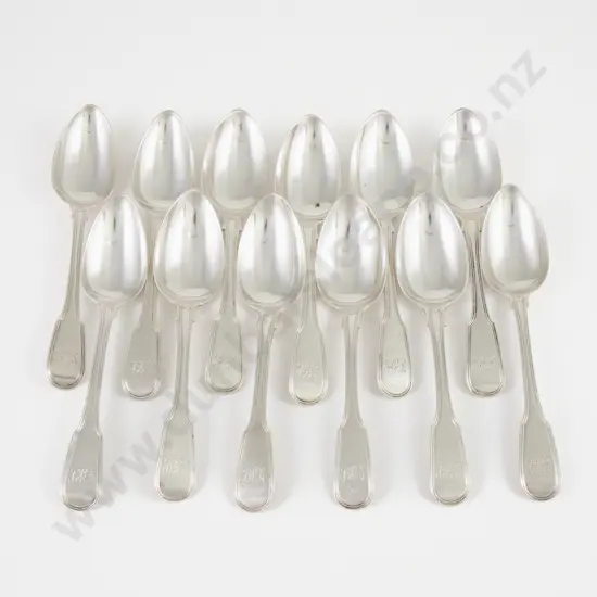 Set Of 12 Geo III S/S Dessert Spoons