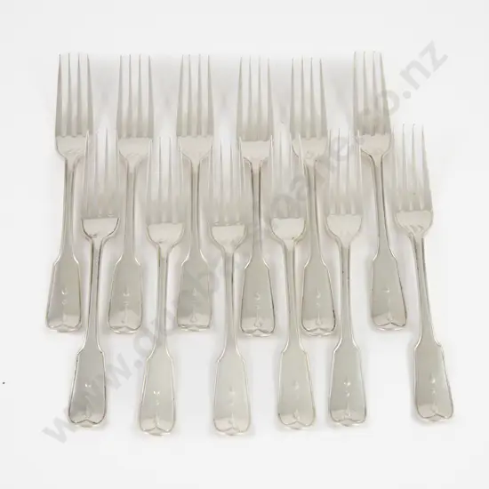 Set Of 12 Wm IV S/S Dessert Forks