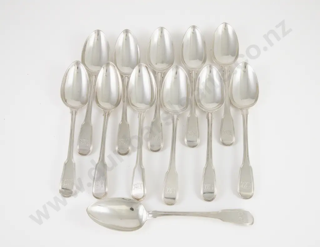 Set Of 12 Geo III S/S Tablespoons Image 1++