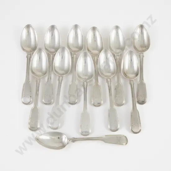 Set Of 12 Geo IV S/S Teaspoons