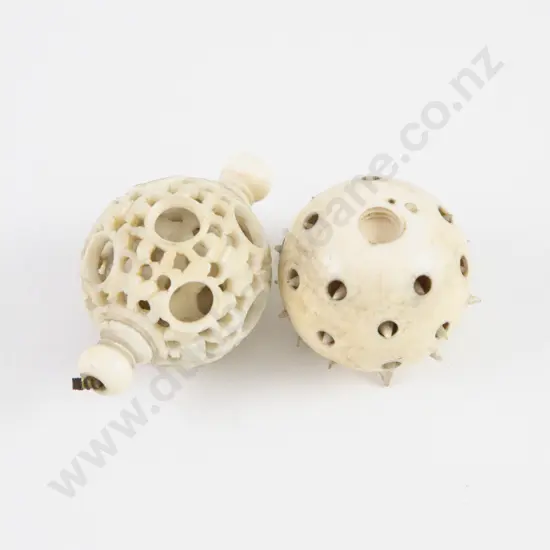Antique Chinese Ivory Concentric Puzzle Ball & Novelty Sphere (2)