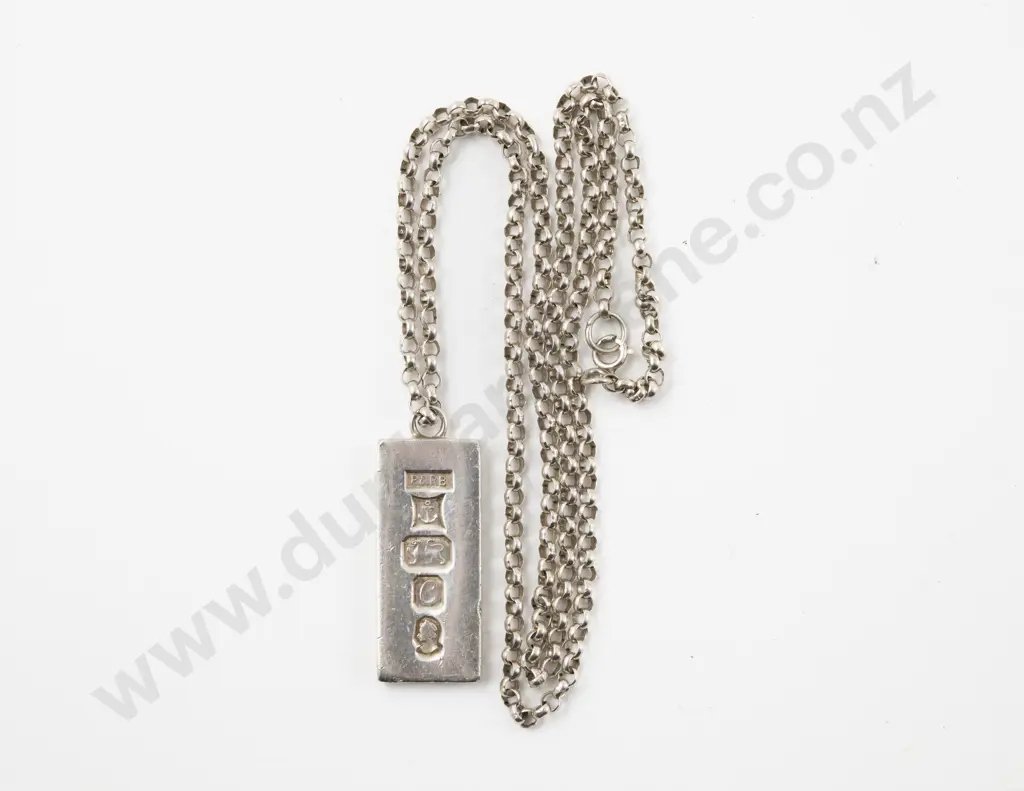 QEII S/S Ingot & Chain Image 1++