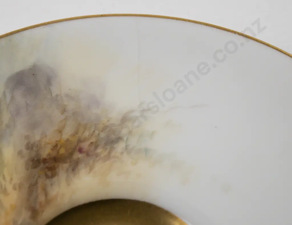 6 Royal Worcester Demi Tasse Coffee Cups & Saucers by Harry Stinton Image 1++