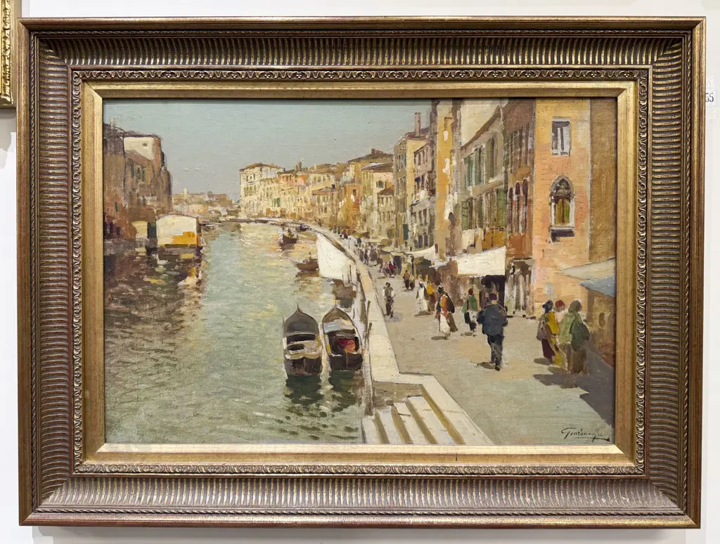 C19th Unknown Artist (Italian) - Venetian Canal Image 1++