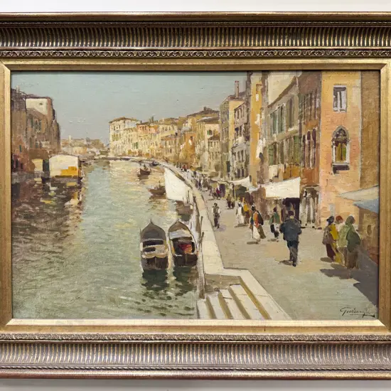 C19th Unknown Artist (Italian) - Venetian Canal