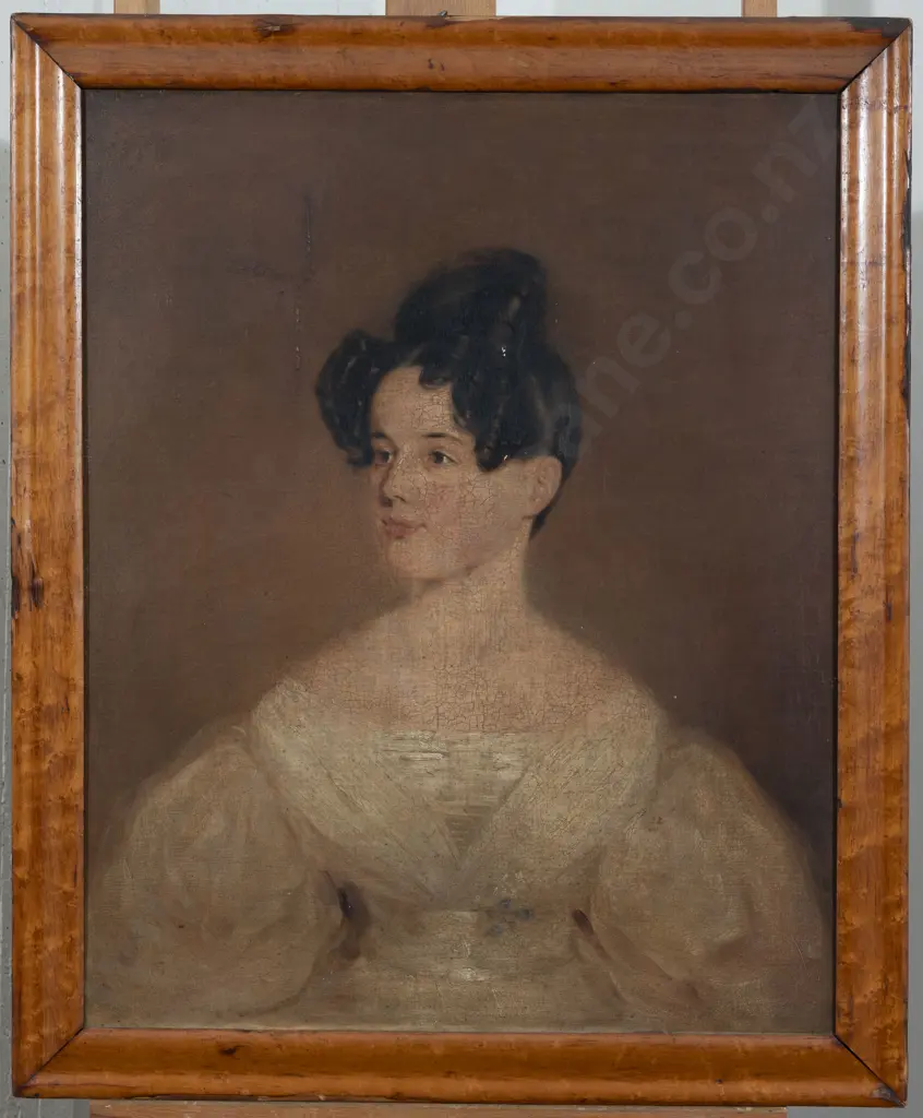 Artist Unknown - A Regency Head & Shoulders Portrait Of A Lady Image 1++