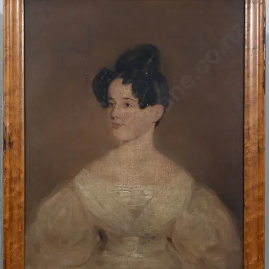 Artist Unknown - A Regency Head & Shoulders Portrait Of A Lady