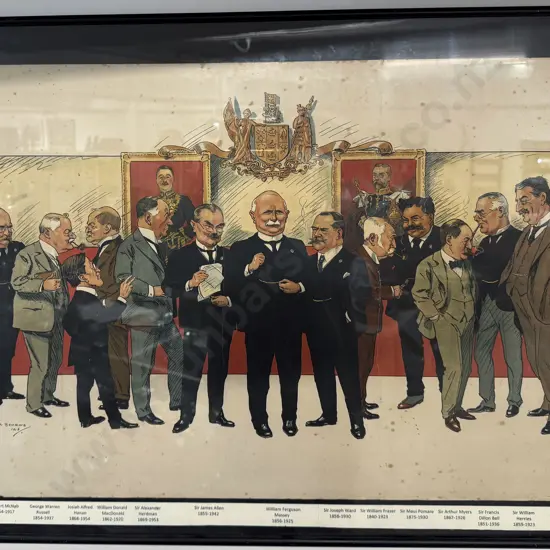 W A Bowring - Cartoon Of National Ministry Of New Zealand 1915-1919