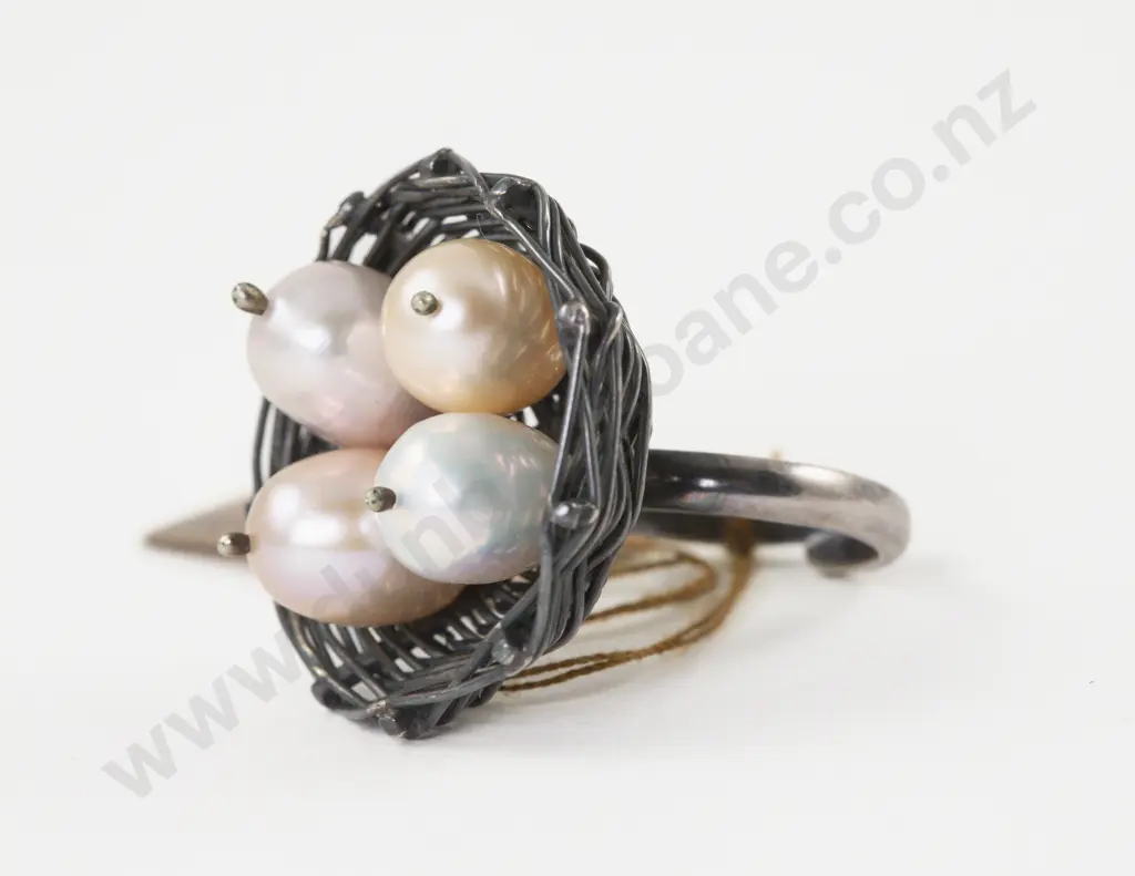 S/S Four Fresh Water Pearl Dress Ring Image 1++