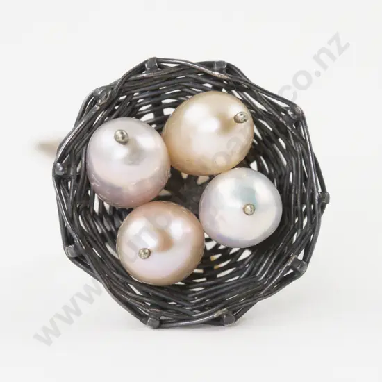 S/S Four Fresh Water Pearl Dress Ring