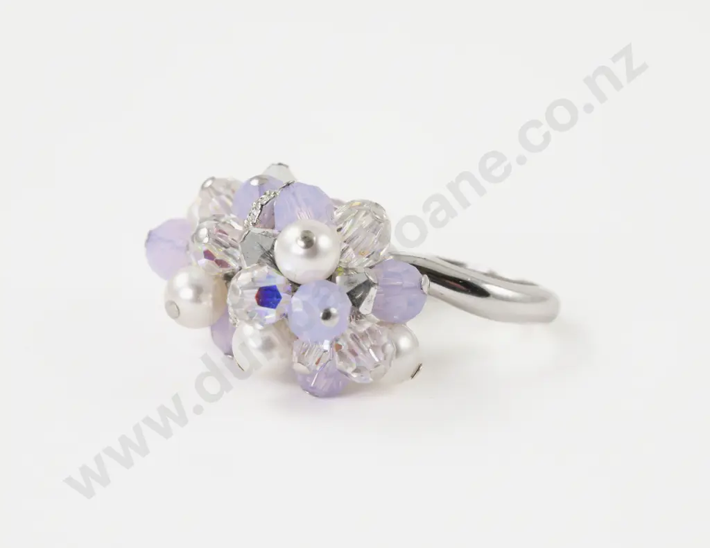 Swarovski Crystal Beaded Cluster Dress Ring Image 1++