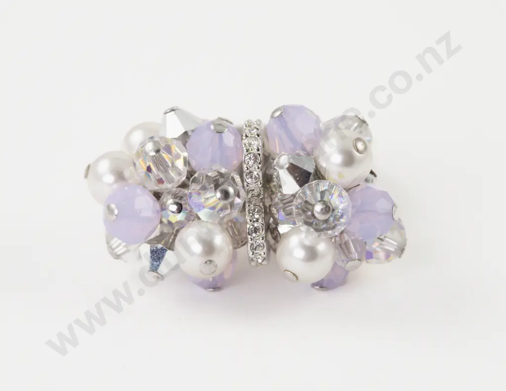 Swarovski Crystal Beaded Cluster Dress Ring Image 1++
