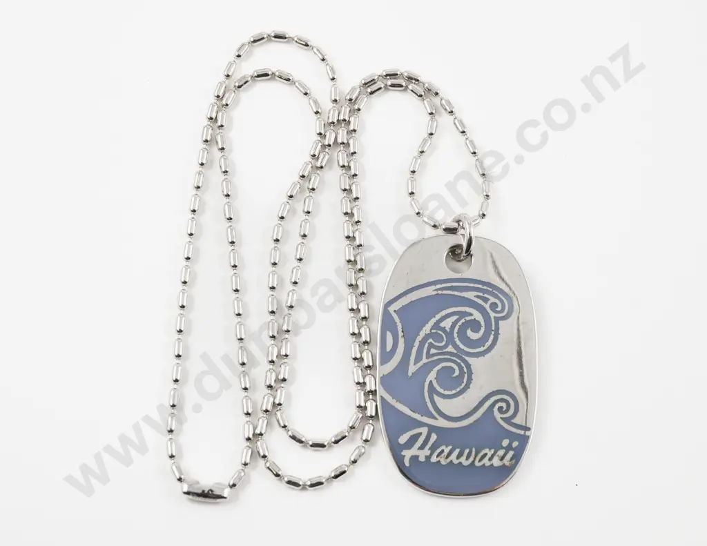 Vivienne Westwood Hawaii Exclusive Tiki Mask Dog Tag Pendant on Chain Image 1++