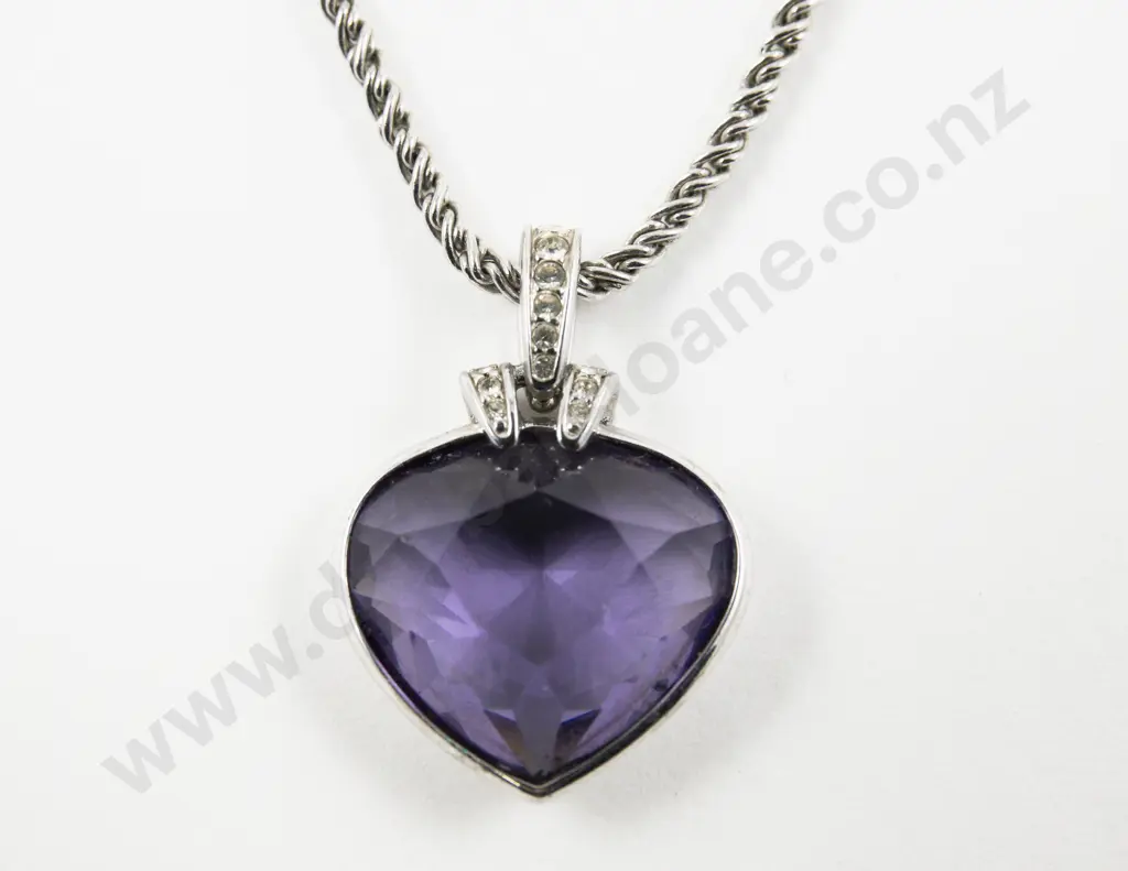 Swarovski Crystal Heart Shape Pendant on Neck Chain Image 1++