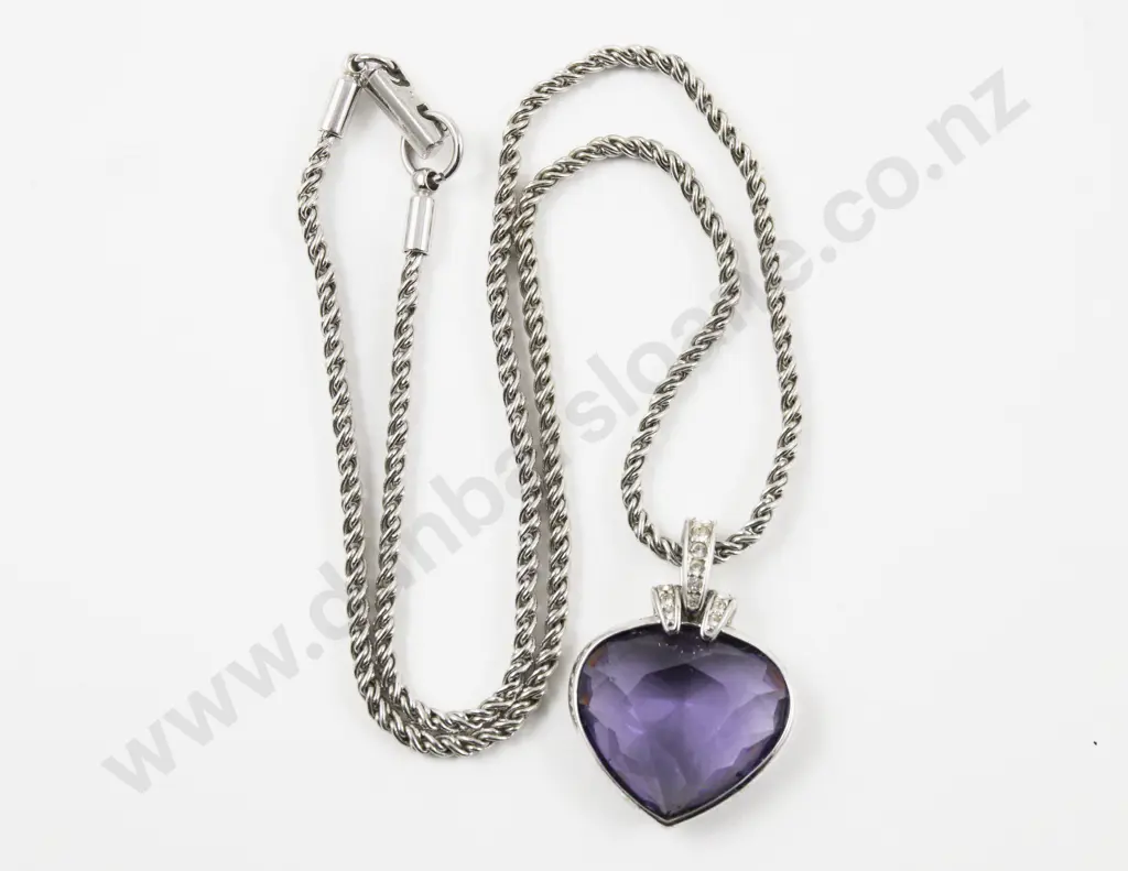 Swarovski Crystal Heart Shape Pendant on Neck Chain Image 1++