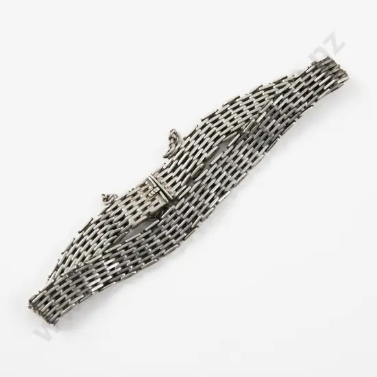 .800 Silver Fancy Gate Link Bracelet