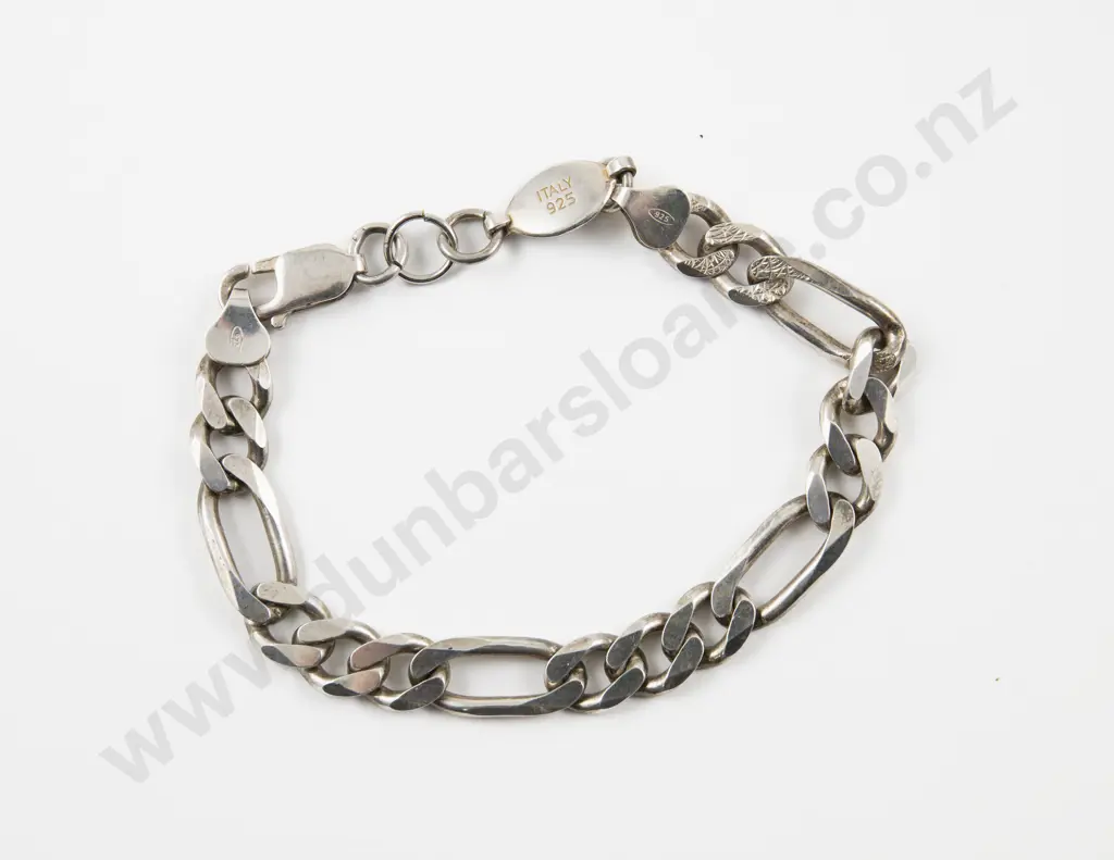 S/S Fancy Flat Link Bracelet Image 1++