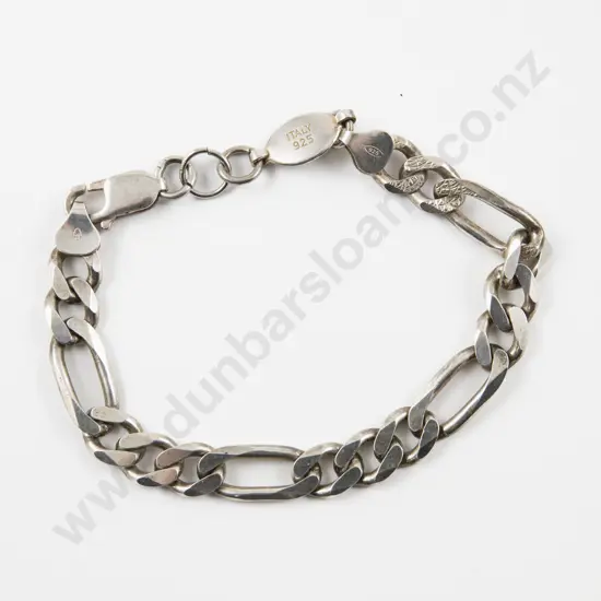 S/S Fancy Flat Link Bracelet