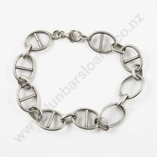 S/S Fancy Curb Link Bracelet