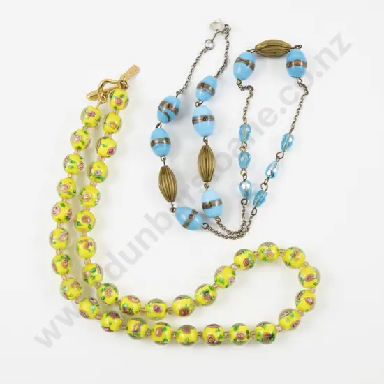 Monet Single Strand Venetian Glass Bead Necklace