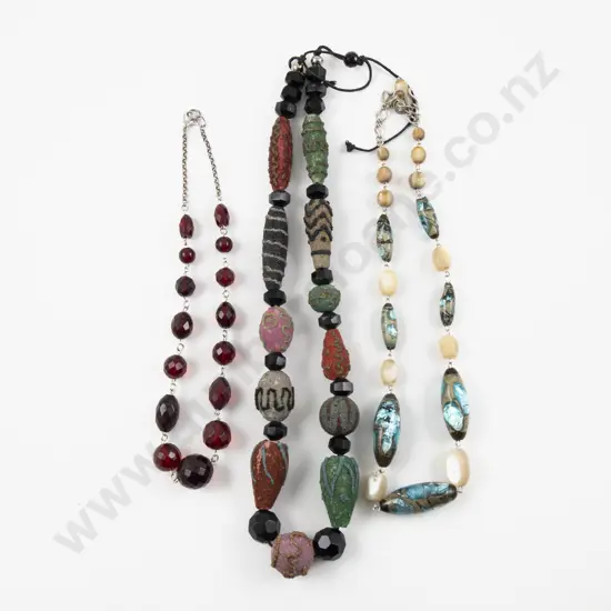 Three Vintage Beaded Necklaces