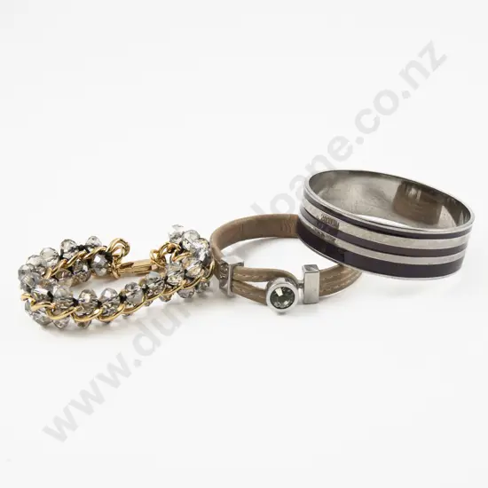 Two Dyrberg Kern Bracelets and One Bangle