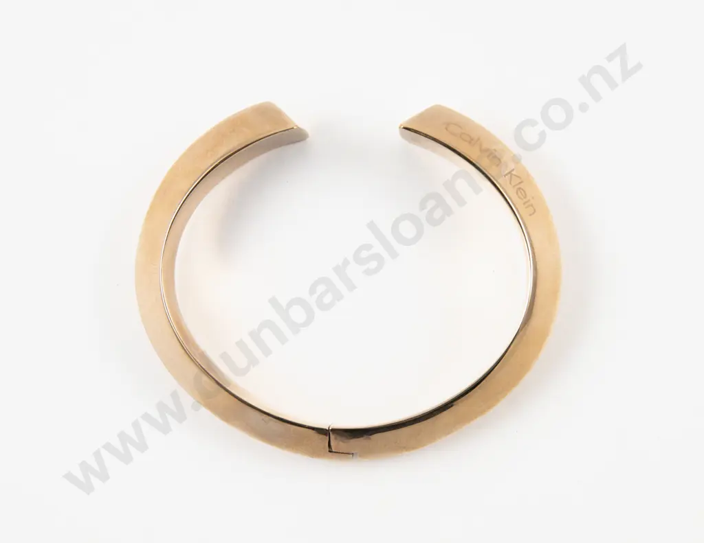 Calvin Klein Gold Plated Cuff Bangle Image 1++