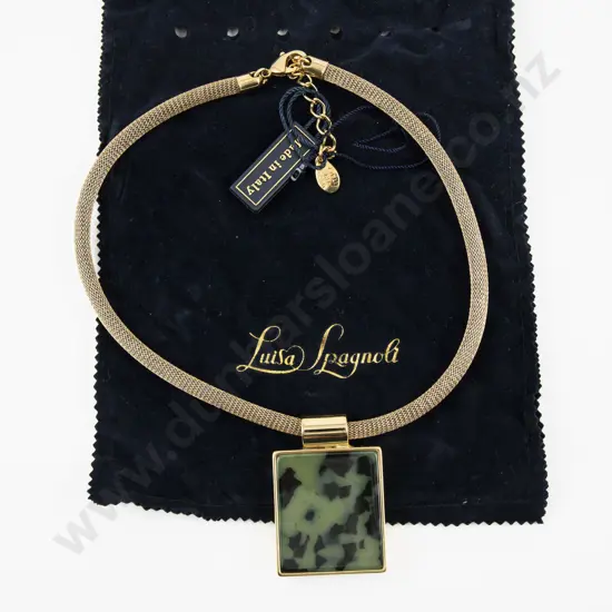 Luisa Spagnoli Gold Plated Murano Glass Pendant on Neck Chain