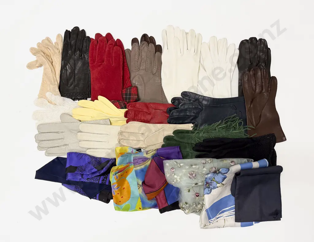 Collection of Vintage Ladies Gloves and Scarfs Image 1++