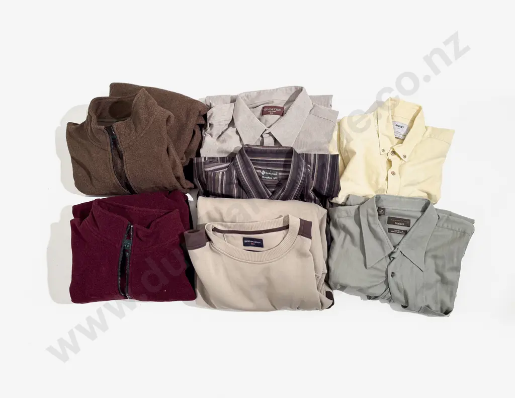 Two Rodd & Gunn Gents Jumpers with Four Shirts and Other Image 1++