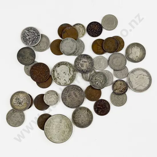 Small Qty Vintage World Pocket Change Coinage with some silver content