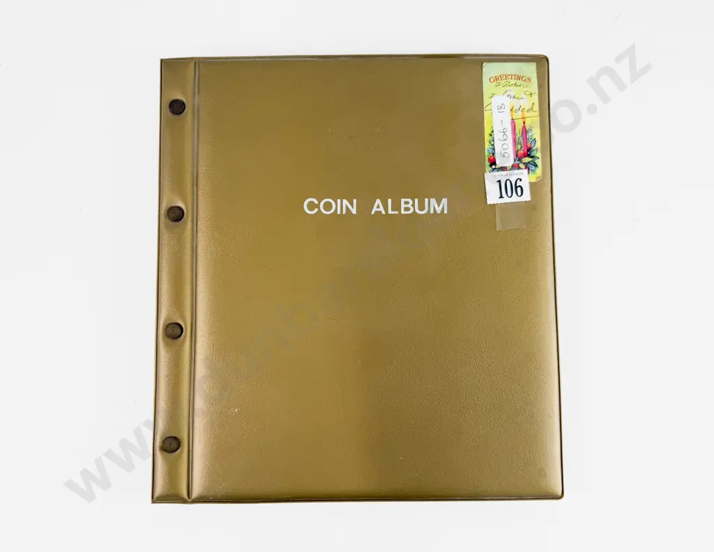 Coin Album of NZ and World Pocket Change Coinage (some silver content coins) Image 1++