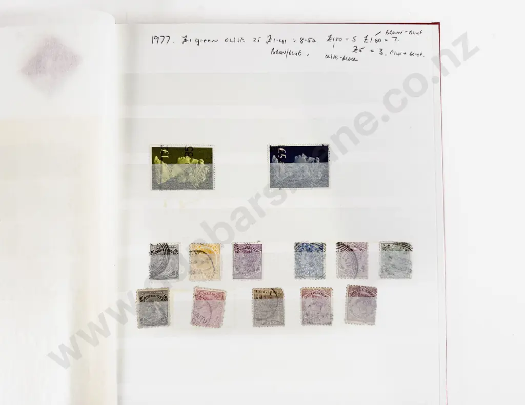 NZ Stock Book Album Vintage including Victoria - Health Mint and Used and UK Castles Image 1++
