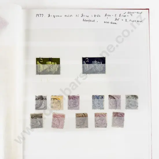NZ Stock Book Album Vintage including Victoria - Health Mint and Used and UK Castles