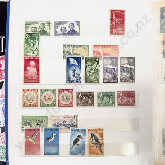 Vintage World Stamp and Stock Book Albums with NZ