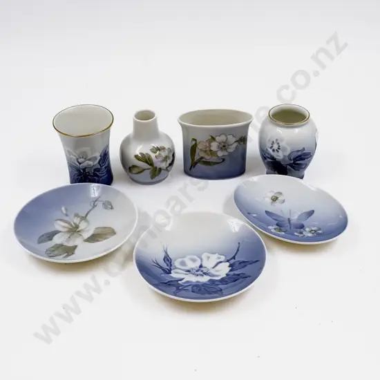 Seven Assorted B & G and Royal Copenhagen Small Dishes & Vases