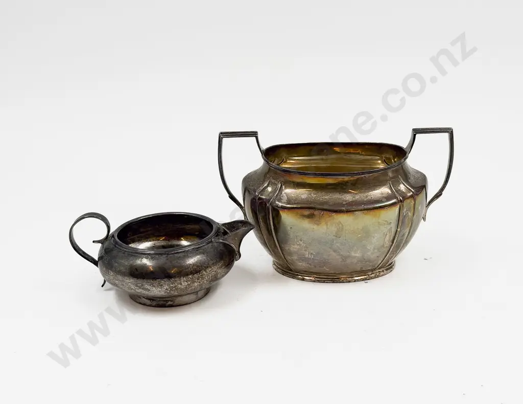S/S Sugar together with Associated S/S Cream Jug Image 1++