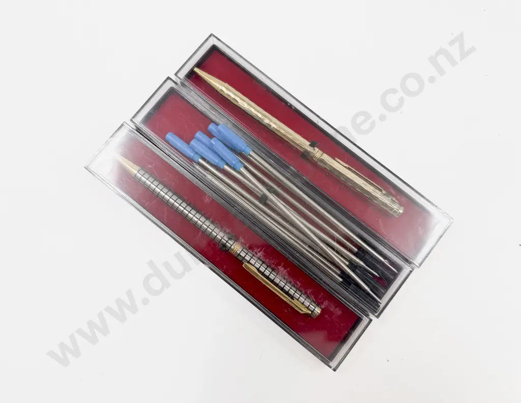Two Boxed Ballpoint Pens with Qty of Refills Image 1++