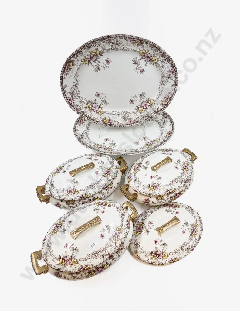 Qty of Conway Floral Decorated Dinner China Image 1++