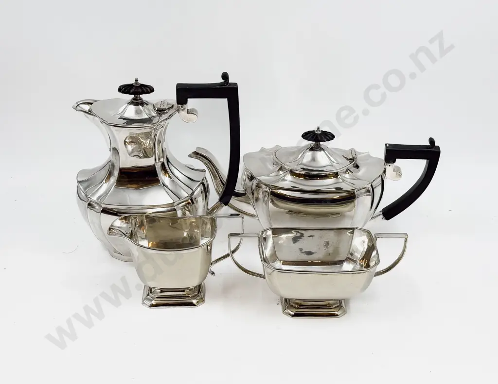 A Four Piece S/P Tea Set Image 1++