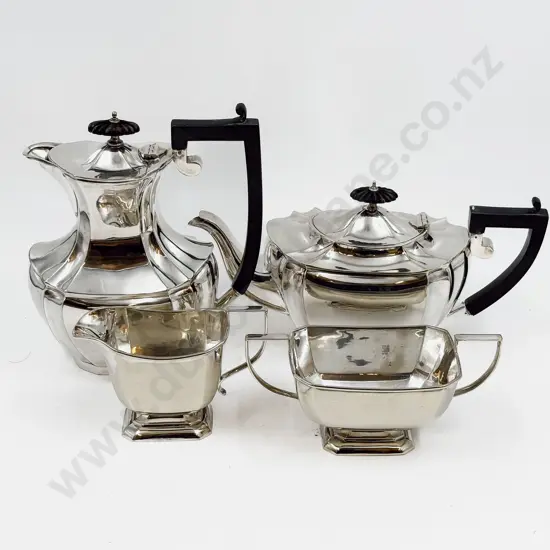 A Four Piece S/P Tea Set