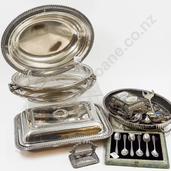 Qty of Assorted S/P together with Cased Set of Six S/S Teaspoons