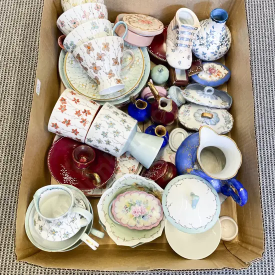Box of Assorted Fancy China