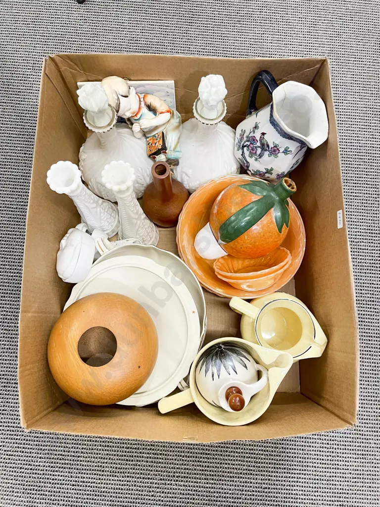 Box Qty of Assorted incl Hanmer Pottery Ewer Image 1++