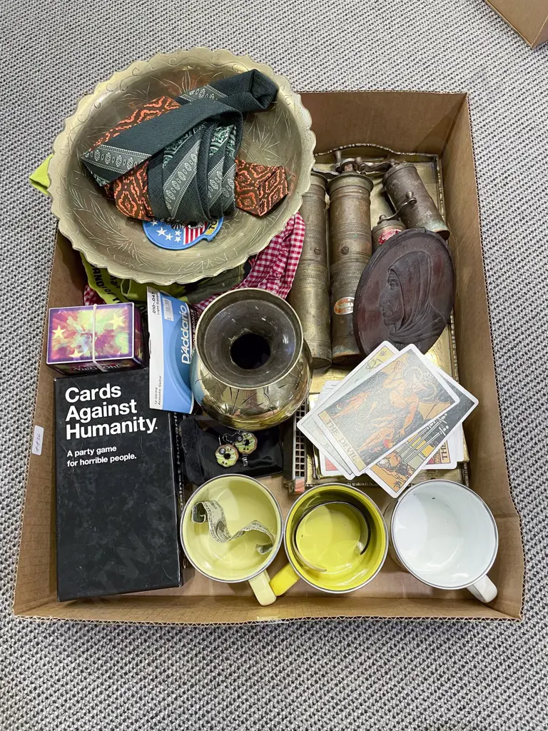 Box Qty of Assorted incl Metalware Card Games etc Image 1++