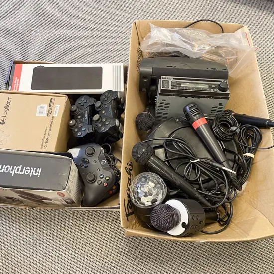 Two Boxes of Assorted Electronics