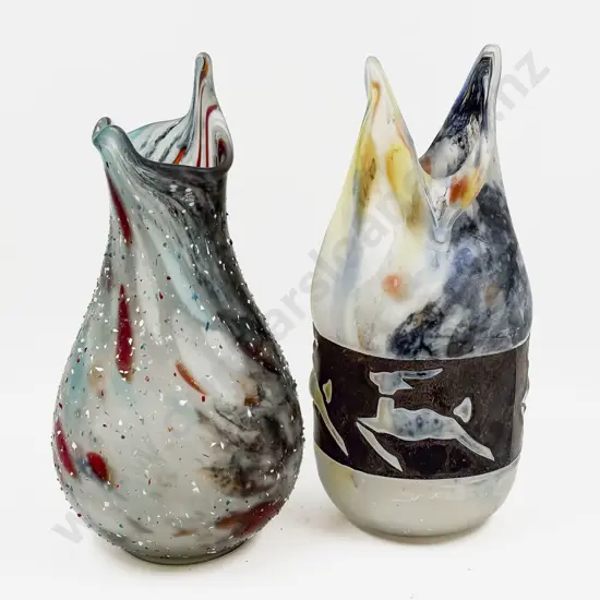 Two Art Glass Vases
