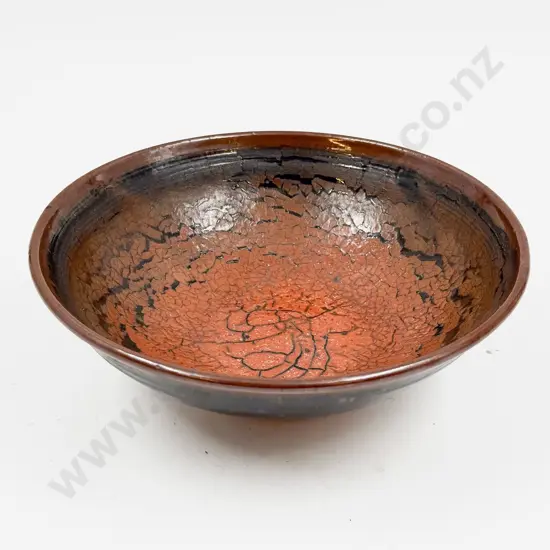 Glazed Pottery Pedestal Bowl